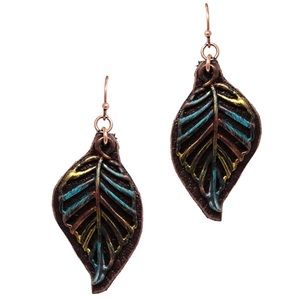 16. LEAF SKELETON EARRINGS nwt